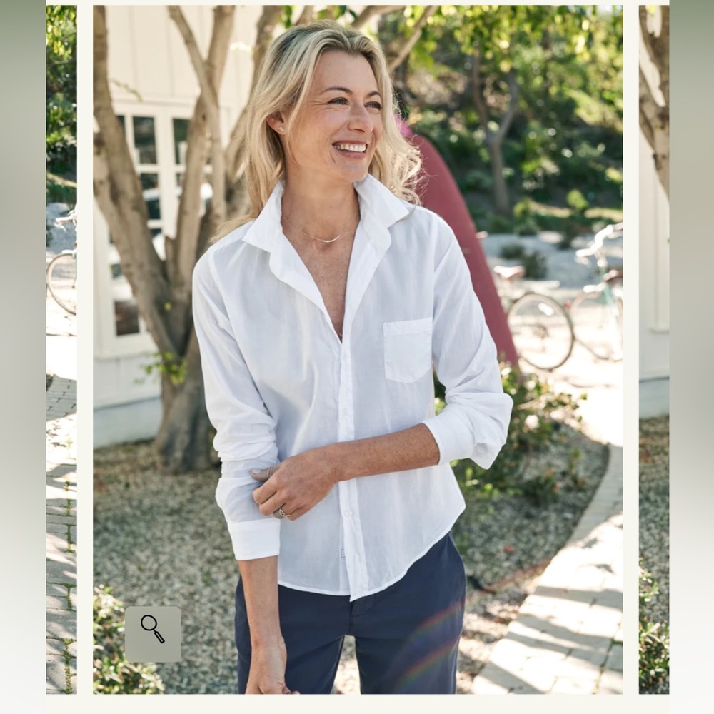 Beautiful salmon-colored voile Barry shirt from Frank and Eileen.